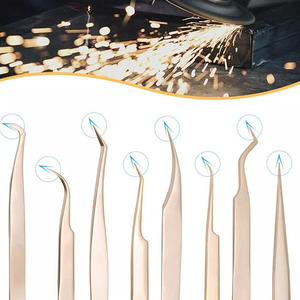 Herramienta cosmética de alta calidad con cuerpo de acero inoxidable duradero y punta fina para pinzas profesionales de fibra para pestañas con punta de fibra. - Product Image 5