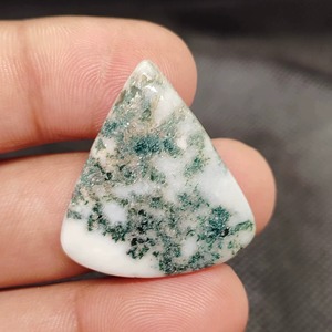 High Quality Natural <b>Tree</b> Agate Cabochon Green Loose Gemstone 5-8mm for Jewelry - Product Image 2