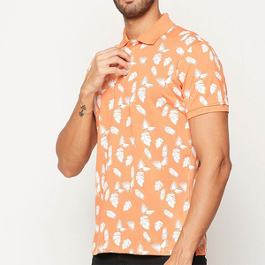 Polo en coton à manches courtes pour homme, imprimé tropical, coupe classique, décontracté, respirant, tissage Oxford - Product Image 4