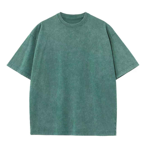 Wholesale Men Washed Solid Streetwear Hip Hop Stone 100% Cotton Eco-Friendly Breathable Regular Fit <b>Vintage</b> <b>T</b>-<b>Shirt</b> - Product Image 4