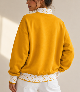 Sudadera Personalizada para Mujer con Cuello Alto, Bordado Chenille de la Hermandad Griega TBSIGMA, Felpa de Algodón, Corte Holgado - Product Image 2