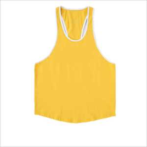 Chaleco Deportivo para Hombre, Logotipo Personalizado, Impresión por Transferencia, Adorno con Cuentas, 100% Algodón, Tejido de Punto Liso, 240g, Antipilling, Ligero y Transpirable - Product Image 3