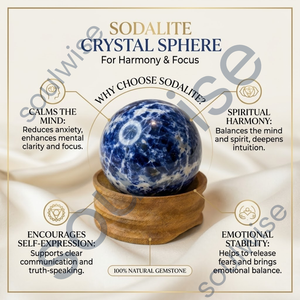 Sphère de cristal de sodalite bleue, boule de pierre précieuse polie, pierre naturelle, décoration pour la maison, cadeau - Product Image 3