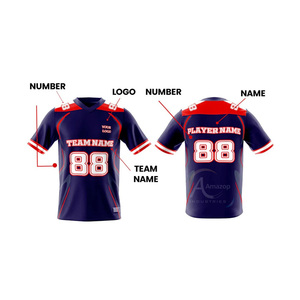 Maillot de football américain de haute qualité 200 GSM en maille polyester durable, personnalisable avec nom et numéro, fabricant OEM en gros - Product Image 3