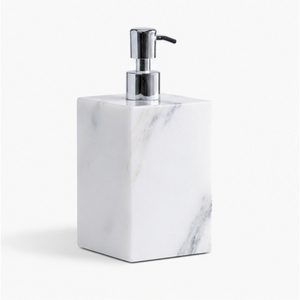 Distributeur de savon en marbre blanc de luxe moderne et écologique avec pompe en acier inoxydable pour hôtels 5 étoiles et décoration intérieure - Product Image 5