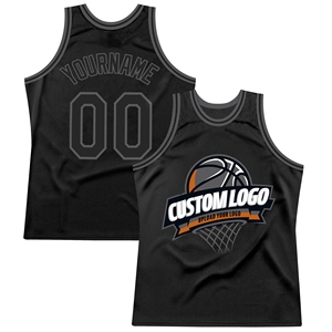 Maillot de basket-ball authentique rétro en acier noir et gris, qualité supérieure, personnalisé, vente en gros directe - Product Image 1