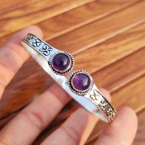 Brass Bangles with Natural Gemstones for <b>Chakra</b> Alignment Mind Body Balance and Spiritual Gifts Available for Best Price - Product Image 4