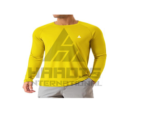 T-shirt décontracté pour homme à col rond et manches longues, tissu tricoté respirant, 200 grammes, 100% polyester, séchage rapide - Product Image 4