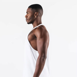 Customized <b>Men's</b> Knitted Tank <b>Top</b> for Running Sports Casual Breathable Fitness Sleeveless T-shirt - Product Image 2