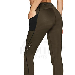 Leggings Deportivos para Hombre, Cintura Alta Elástica, Transpirables, Sin Costuras, Estilo Sólido, Elásticos, de Spandex/Nailon - Product Image 4