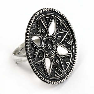 925 Sterling Silver Bohemian Jewelry Wholesale Price Big Flower Round Shape Fine Jewelry For Women Available At Reasonable Price - Product Image 1