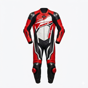 Traje de Motocicleta Personalizado de Última Moda, Chaquetas de Motocicleta de Cuero Genuino y Traje de Motociclista para Carreras, Traje de Motocicleta para Carreras Callejeras - Product Image 1