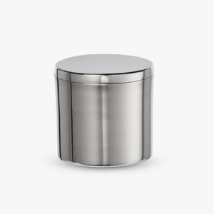 Recipiente de Almacenamiento de Lujo para Baño, Moderno, con Tapa, de Metal Cromado, para Algodón, Venta al por Mayor - Product Image 3