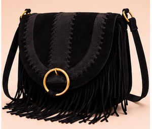 Sac bandoulière en cuir noir de qualité supérieure pour femme, style vintage bohème, sac à main élégant de style western, OEM ODM Printemps-Été - Product Image 3