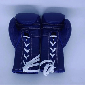 Guantes de Boxeo con Logotipo Personalizado OEM, de Alta Calidad, Duraderos, de Cuero Brillante, Profesionales, con Cierre de Cordones, para Boxeo - Product Image 2