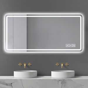 Espejo LED para Baño de 28*60 Pulgadas, Antivaho, Regulable, de Vidrio Templado Irrompible, Decoración de Pared - Product Image 2