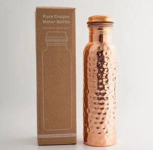 New Luxury Handmade hammered <b>copper</b> <b>bottle</b> India custom engraved <b>copper</b> <b>bottle</b> bulk New Design - Product Image 4