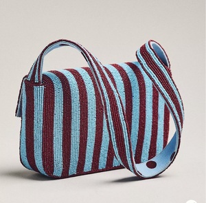 Premium <b>Needle</b> Work <b>Beaded</b> Embroidered Lightweight Square Shape Handmade Satchel Handbag for Girls Party Wear Gift Item Indian - Product Image 6