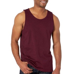 Men's Solid Color Cotton Tank <b>Top</b> O-Neck Casual Knitted Sleeveless Vest <b>Maroon</b> Summer Fitness Wear Men's Tank <b>Tops</b> All Size - Product Image 6