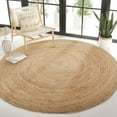 Customised Natural <b>Boho</b> Jute Braided Reversible Stain Resistant Thick Medium Pile Customized Size Jute Backing Area <b>Rug</b> Farmhous - Product Image 4