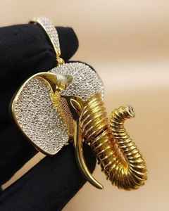 Pendentif Tête d'Éléphant en Moissanite, Style Hip-Hop Glacé, Cadeau pour Amateurs d'Animaux, en Argent 925, Bijoux Fins, Pendentifs et Breloques - Product Image 4