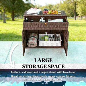 Armadio/Mobiletto da Esterno Marrone Misto con Ripiani - Product Image 3