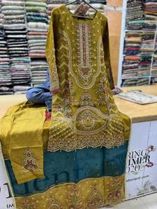 2022 indien pakistanais dernière mousseline de soie travail manuel édition de mariage Salwar vente chaude produit robe occasions spéciales fêtes fantaisie - Product Image 4