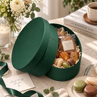 Boîte cadeau en papier kraft de luxe personnalisée avec ruban noir, boîte d'emballage carrée en carton pour cosmétiques, bijoux, vente au détail