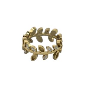 Bague en argent sterling 925 véritable avec CZ marquise, design feuille, semi-montée, 2x4 mm, composants de bijoux pour la création de bijoux au lait maternel - Product Image 1