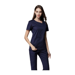 Medical Scrubs Uniforms <b>Sets</b> Women <b>Doctor</b> Fashion Work Suit Hospital Beauty Salon Spa Wear Stretch Slim Fit Two Piece Customized - Product Image 1