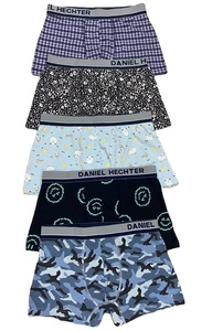 Calzoncillos bóxer elásticos de algodón transpirable con estampado de LICRA para hombre, pantalones cortos con estampado de cintura de diseño clásico - Product Image 3