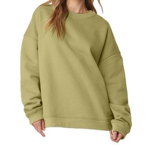 Sudadera de felpa francesa de peso pesado de lujo para mujer Otoño Invierno liso cuello redondo pulóver Sudadera con capucha logotipo frontal Tie Dye Hoodie - Product Image 1