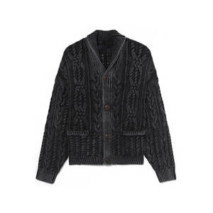 Custom Logo ODM OEM Jacquard Knit Sweater V Neck Knitted Knit Women's Sweaters Cashmere Sweater <b>Cardigan</b> - Product Image 3