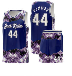 Uniformes de Baloncesto Personalizados para Equipos de Secundaria, Conjunto Deportivo Unisex, Kit de Baloncesto Personalizado para Clubes y Equipos, Nuevo Diseño, 100% Poliéster - Product Image 1