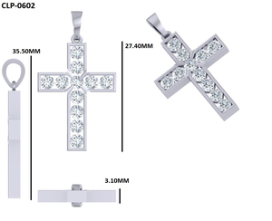 2 Ct Round Lab Grown Diamond Cross <b>Pendant</b> <b>Solid</b> 10K White <b>Gold</b> Wedding <b>Pendant</b> Unique Diamond Charms - Product Image 6