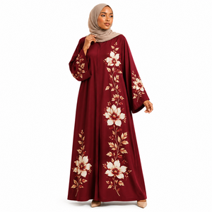 Abaya de Diseño Africano, Ropa Musulmana de Lujo para Mujer, Kaftán Abierto por Delante, Elegante Abaya Musulmana Africana, Kaftán Largo - Product Image 2