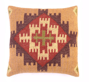 Cotton Handloom Indian Geometric Modern Kilim Cushion Cover Eco-Friendly Washable Outdoor 30x50 - Product Image 2