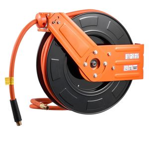 Avvolgitubo Automatico per Compressore d'Aria 1/2 Pollice x 50 Piedi, 300 PSI Max, in Gomma, con Cavo da 5 Piedi Incluso - Product Image 1