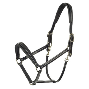 Horsekraft Halteur anatomique pour cheval avec surpiqûres décoratives, en cuir véritable de qualité supérieure, durable, avec boucles carrées surélevées en acier inoxydable fin. - Product Image 4