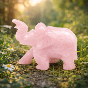 Figura de Elefante Tallada a Mano en Cuarzo Rosa, Piedra Preciosa Natural, Decoración Feng Shui para Sanación y Amor, Proveedor Mayorista - Product Image 2