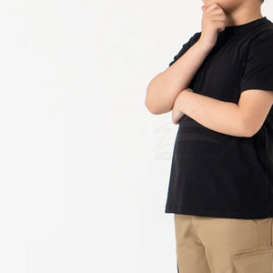 Camisetas para niños 100% algodón, diseño de logotipo personalizado, ligeras y transpirables, a bajo precio. - Product Image 6