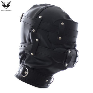 Máscara de Cuero PU con Capucha para Hombre, Estilo Bondage, Correa Ajustable, para Club, Fiesta, Cosplay, Moda 2026 - Product Image 3