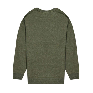 เสื้อสเวตเชิ้ตสีเขียวมะกอกสำหรับผู้ชาย แขนยาว สไตล์ลำลอง สตรีทแวร์ ผ้าฝ้ายฟลีซ คอกลม รับสกรีนโลโก้ - Product Image 6