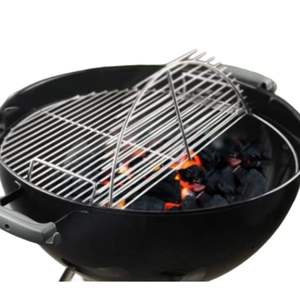 ตะแกรงย่างบาร์บีคิวทรงกลมสแตนเลสขนาด 22 นิ้ว พร้อมที่ยึดแกนหมุนและชั้นวางสำหรับใช้งานกลางแจ้งแบบหนาพิเศษ - Product Image 1