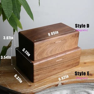 Eco-Friendly Rectangle <b>Wooden</b> <b>Box</b> for Jewelry Gift Storage-Soft Interior for Delicate Items Christmas Chinese New Year Tabletop - Product Image 1