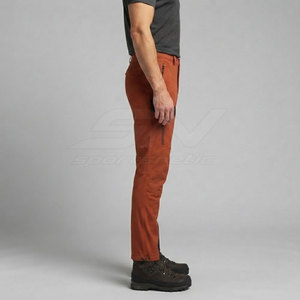 Pantalon de randonnée pour homme avec tissu extensible, poches zippées, empiècements articulés aux genoux et coupe ajustée confortable - Product Image 6
