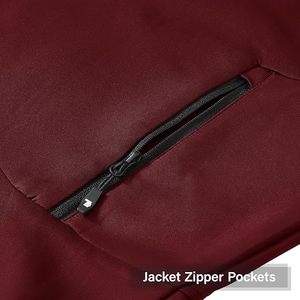 Conjunto Deportivo para Hombre, Gris Granate, Ecológico, Talla Grande, Corte Holgado, Sudadera con Cierre Completo y Pantalones, Transpirable y Ligero - Product Image 5