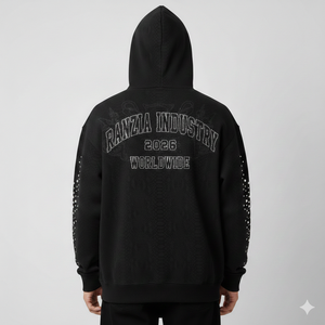 Sudadera con Capucha y Cremallera para Hombre de Fábrica OEM, con Logotipo Personalizado Bordado e Impreso, Sudadera de Algodón, Sudadera con Cremallera para Hombre al por Mayor 100% - Product Image 2