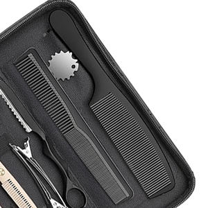 Ensemble de ciseaux de coiffure professionnels en acier inoxydable, ciseaux de barbier, ciseaux de coupe de cheveux, kit d'outils de coiffage - Product Image 2