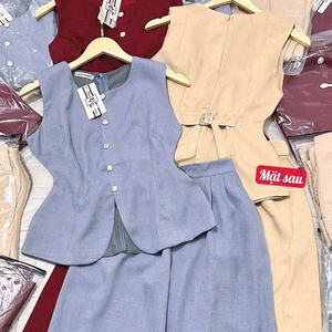 Conjunto de dos piezas de verano para mujer, ropa cómoda, natural, a la moda, lavable, con empaque personalizado del fabricante de Vietnam. - Product Image 6